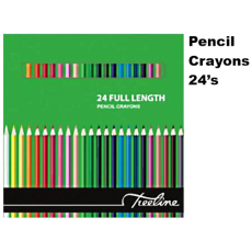 Treeline Full Length Pencil Crayons 24's 